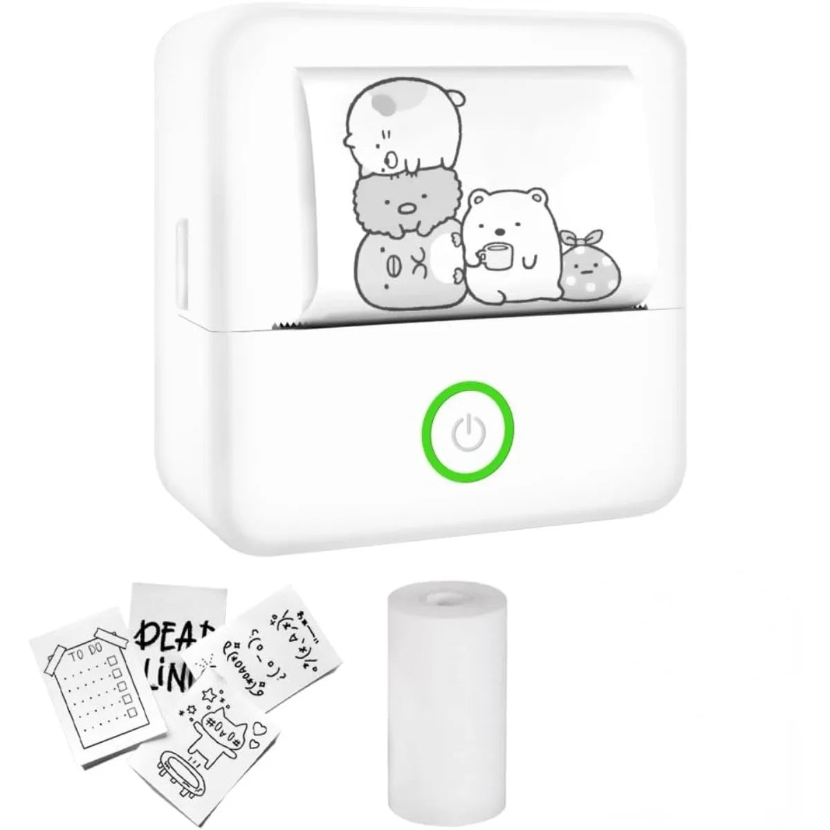 Mini Sticker Printer,Inkless Thermal Printer, Pocket Bluetooth Printer for Halloween Christmas Gift for Photo,Memo Impressora