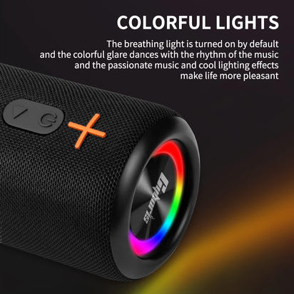 2in1 S10 Split Wireless Bluetooth Speaker 20W Powerful IPX6 HIFI Stereo Surround with RGB Light Aux TF Card for Outdoor Home