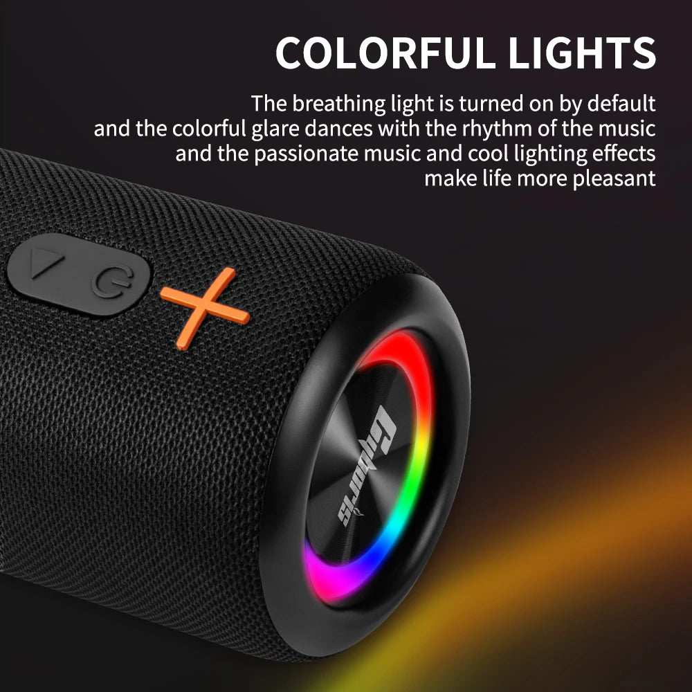 2in1 S10 Split Wireless Bluetooth Speaker 20W Powerful IPX6 HIFI Stereo Surround with RGB Light Aux TF Card for Outdoor Home