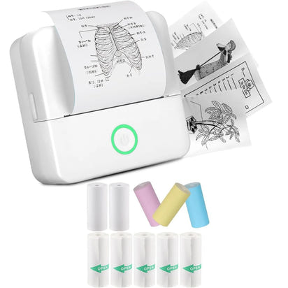 Mini Sticker Printer,Inkless Thermal Printer, Pocket Bluetooth Printer for Halloween Christmas Gift for Photo,Memo Impressora