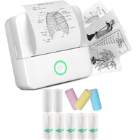Mini Sticker Printer,Inkless Thermal Printer, Pocket Bluetooth Printer for Halloween Christmas Gift for Photo,Memo Impressora