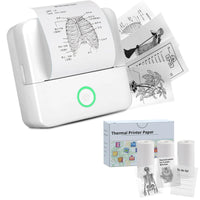 Mini Sticker Printer,Inkless Thermal Printer, Pocket Bluetooth Printer for Halloween Christmas Gift for Photo,Memo Impressora