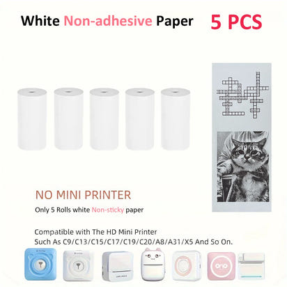 Mini Sticker Printer,Inkless Thermal Printer, Pocket Bluetooth Printer for Halloween Christmas Gift for Photo,Memo Impressora