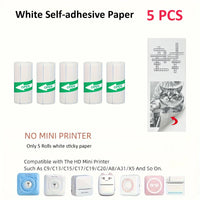 Mini Sticker Printer,Inkless Thermal Printer, Pocket Bluetooth Printer for Halloween Christmas Gift for Photo,Memo Impressora