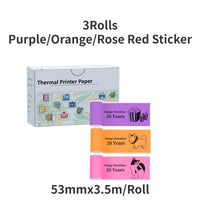 Mini Sticker Printer,Inkless Thermal Printer, Pocket Bluetooth Printer for Halloween Christmas Gift for Photo,Memo Impressora