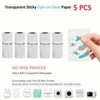 Mini Sticker Printer,Inkless Thermal Printer, Pocket Bluetooth Printer for Halloween Christmas Gift for Photo,Memo Impressora