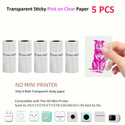 Mini Sticker Printer,Inkless Thermal Printer, Pocket Bluetooth Printer for Halloween Christmas Gift for Photo,Memo Impressora