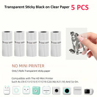 Mini Sticker Printer,Inkless Thermal Printer, Pocket Bluetooth Printer for Halloween Christmas Gift for Photo,Memo Impressora