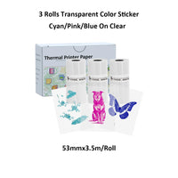 Mini Sticker Printer,Inkless Thermal Printer, Pocket Bluetooth Printer for Halloween Christmas Gift for Photo,Memo Impressora