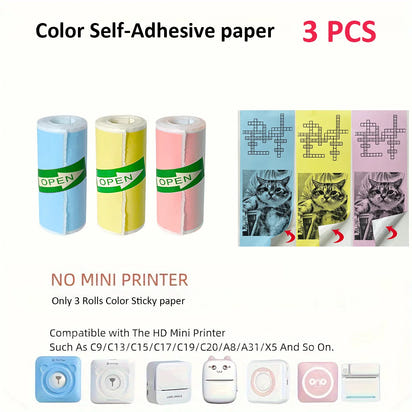 Mini Sticker Printer,Inkless Thermal Printer, Pocket Bluetooth Printer for Halloween Christmas Gift for Photo,Memo Impressora